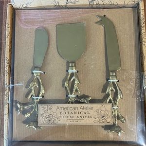 American Atelier Botanical cheese knifes